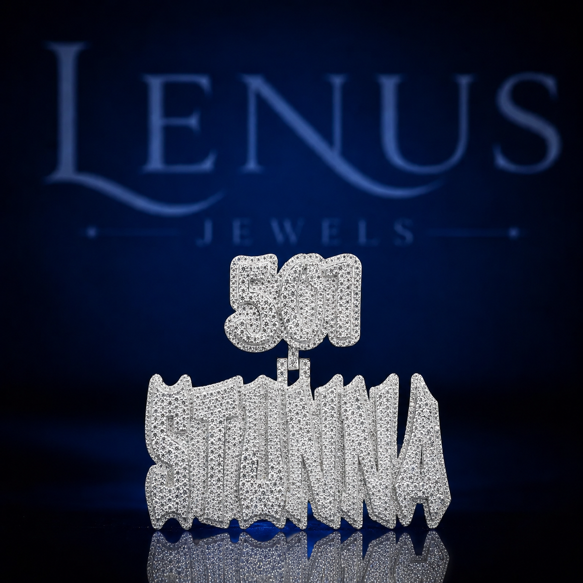 STUNNA Iced Out VVS Moissanite Name Pendant – 925 Sterling Silver Custom Graffiti Letter Pendant, Diamond Style Hip Hop Jewelry for Men & Women