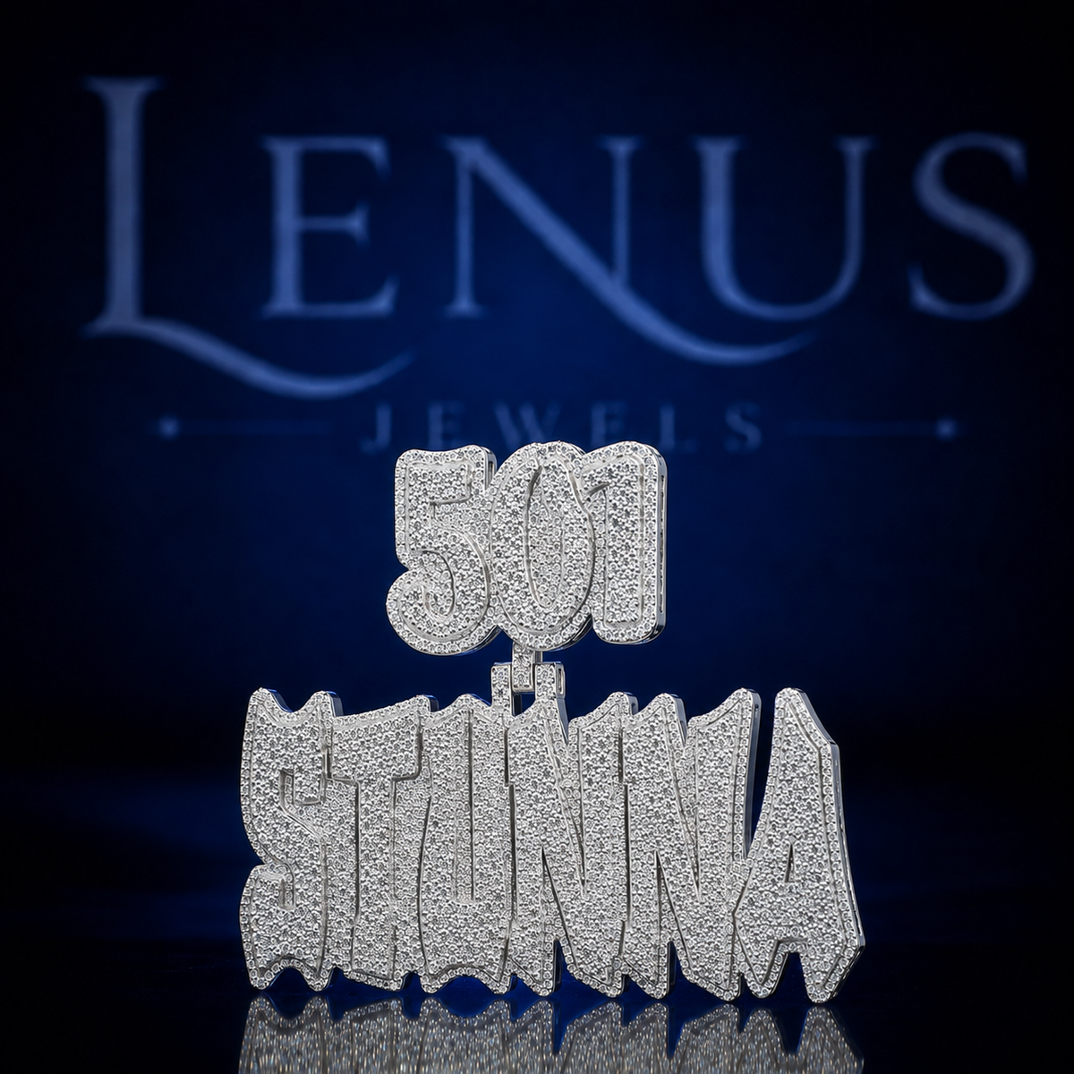 STUNNA Iced Out VVS Moissanite Name Pendant – 925 Sterling Silver Custom Graffiti Letter Pendant, Diamond Style Hip Hop Jewelry for Men & Women