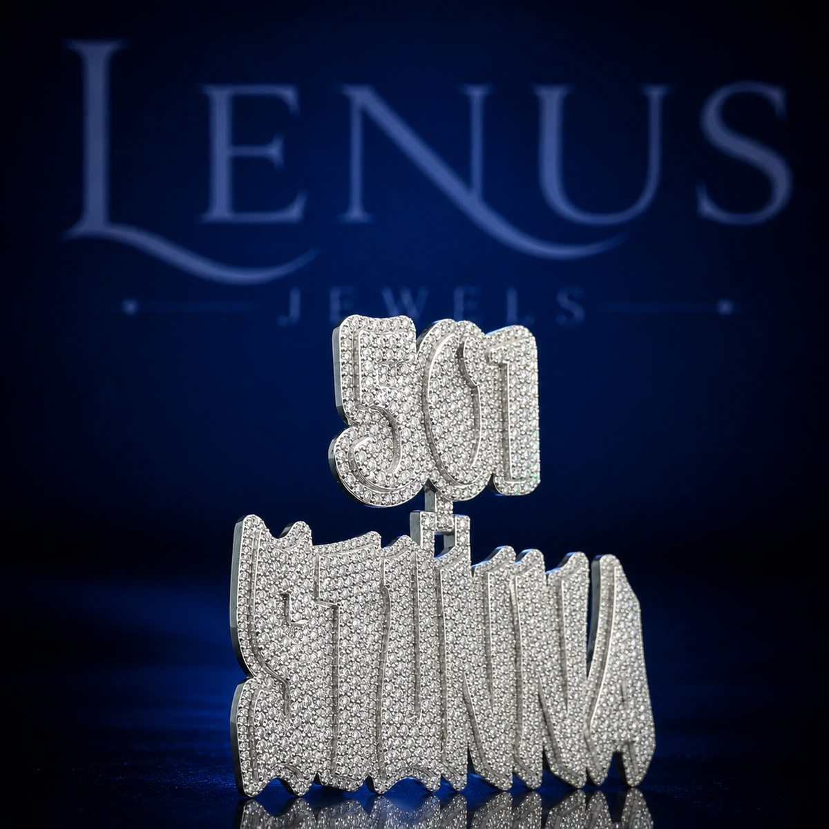 STUNNA Iced Out VVS Moissanite Name Pendant – 925 Sterling Silver Custom Graffiti Letter Pendant, Diamond Style Hip Hop Jewelry for Men & Women