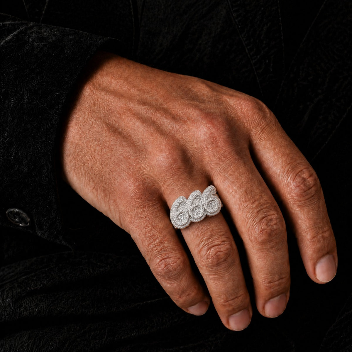 Triple Swirl Moissanite Statement Ring – Pavé Paisley Cocktail Ring in 925 Sterling Silver