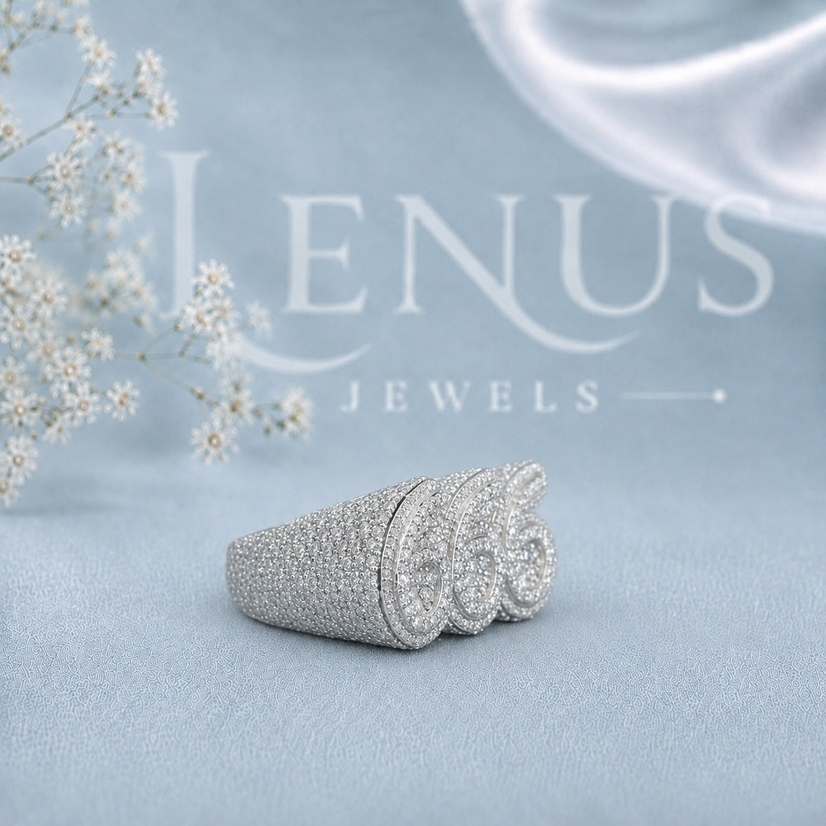 Triple Swirl Moissanite Statement Ring – Pavé Paisley Cocktail Ring in 925 Sterling Silver