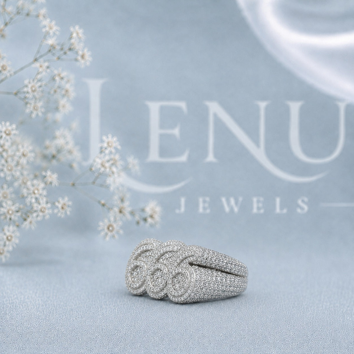 Triple Swirl Moissanite Statement Ring – Pavé Paisley Cocktail Ring in 925 Sterling Silver