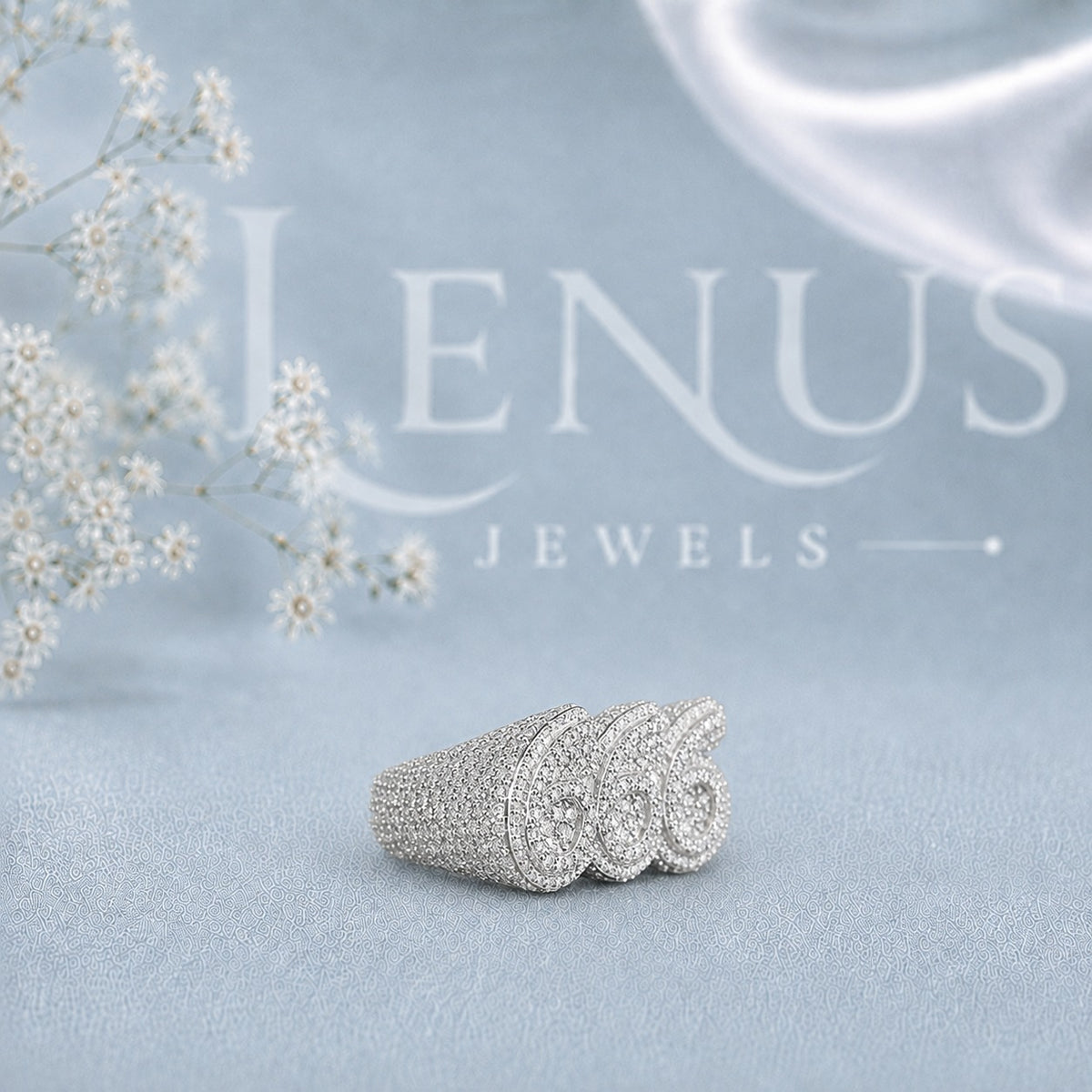 Triple Swirl Moissanite Statement Ring – Pavé Paisley Cocktail Ring in 925 Sterling Silver