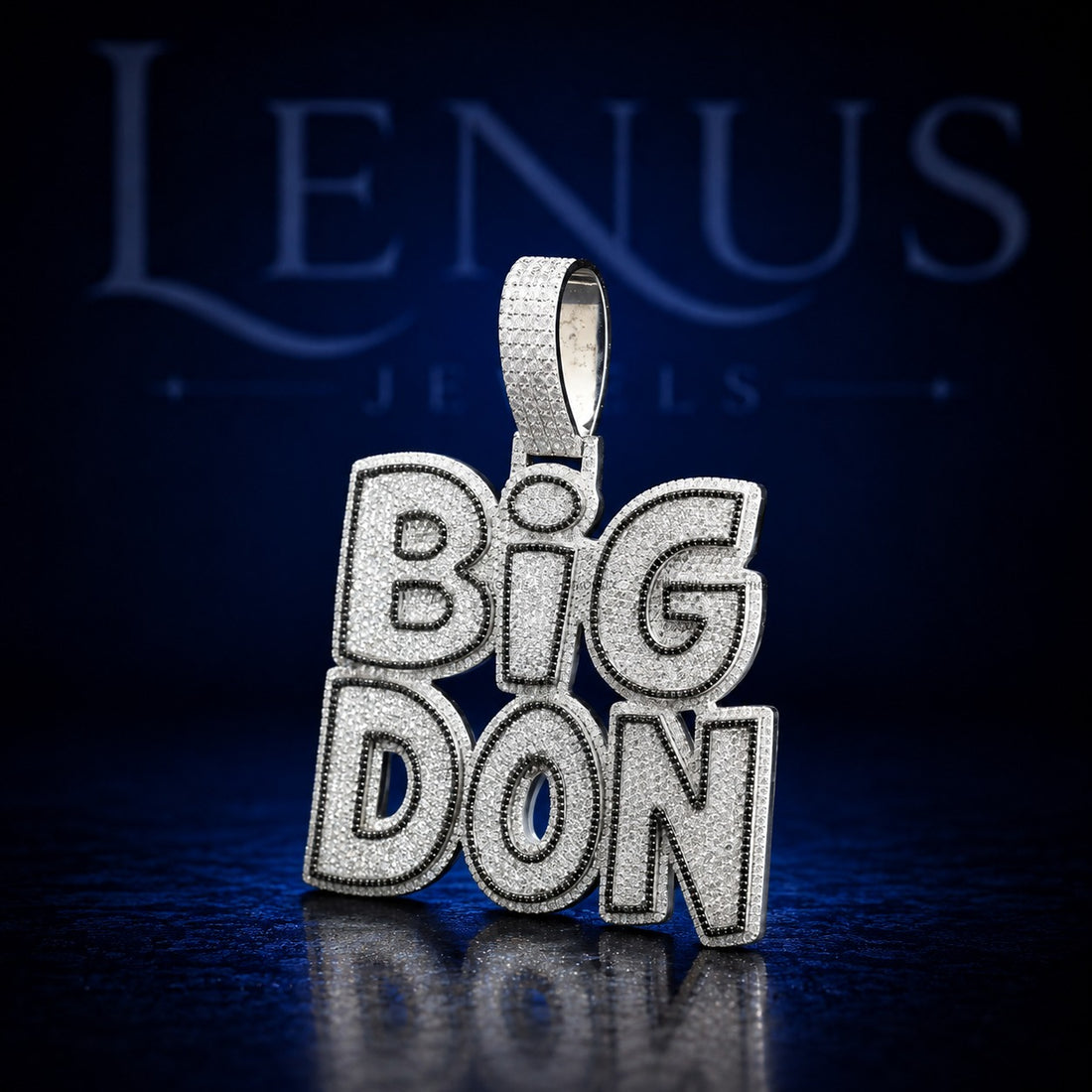 BIG DON Iced Out Moissanite Pendant – VVS D Color 925 Sterling Silver Hip Hop Name Jewelry, Diamond Tester Pass, Bold Block Letter Charm