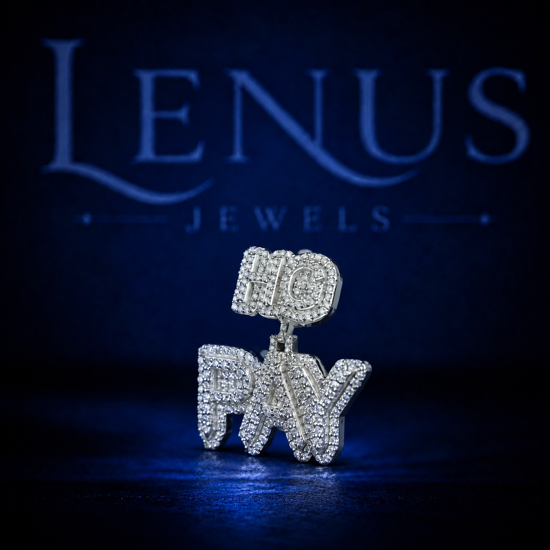 Custom HG PAY Iced Out Moissanite Pendant – 925 Sterling Silver VVS Diamond Tester Pass Double Layer Hip Hop Jewelry