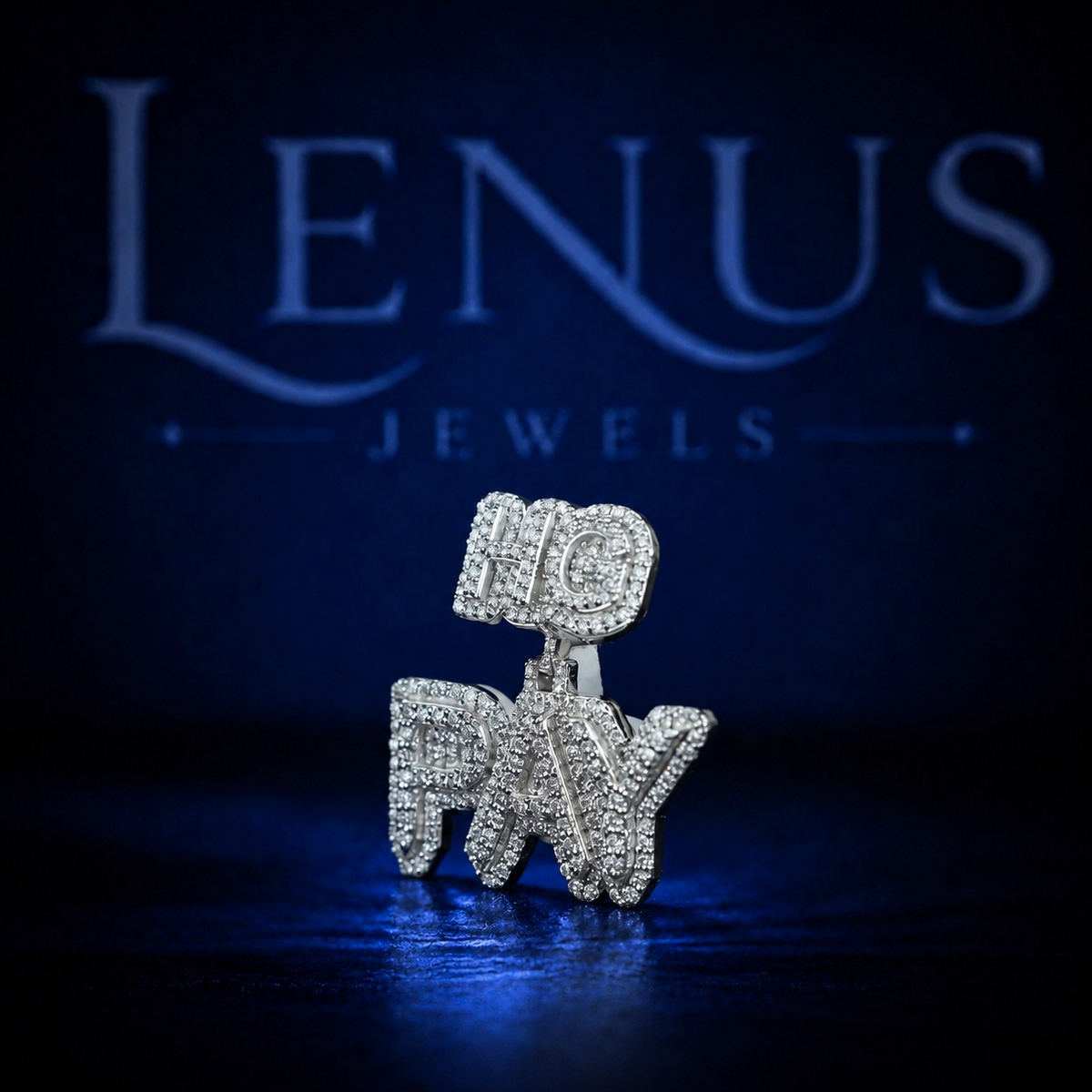 Custom HG PAY Iced Out Moissanite Pendant – 925 Sterling Silver VVS Diamond Tester Pass Double Layer Hip Hop Jewelry