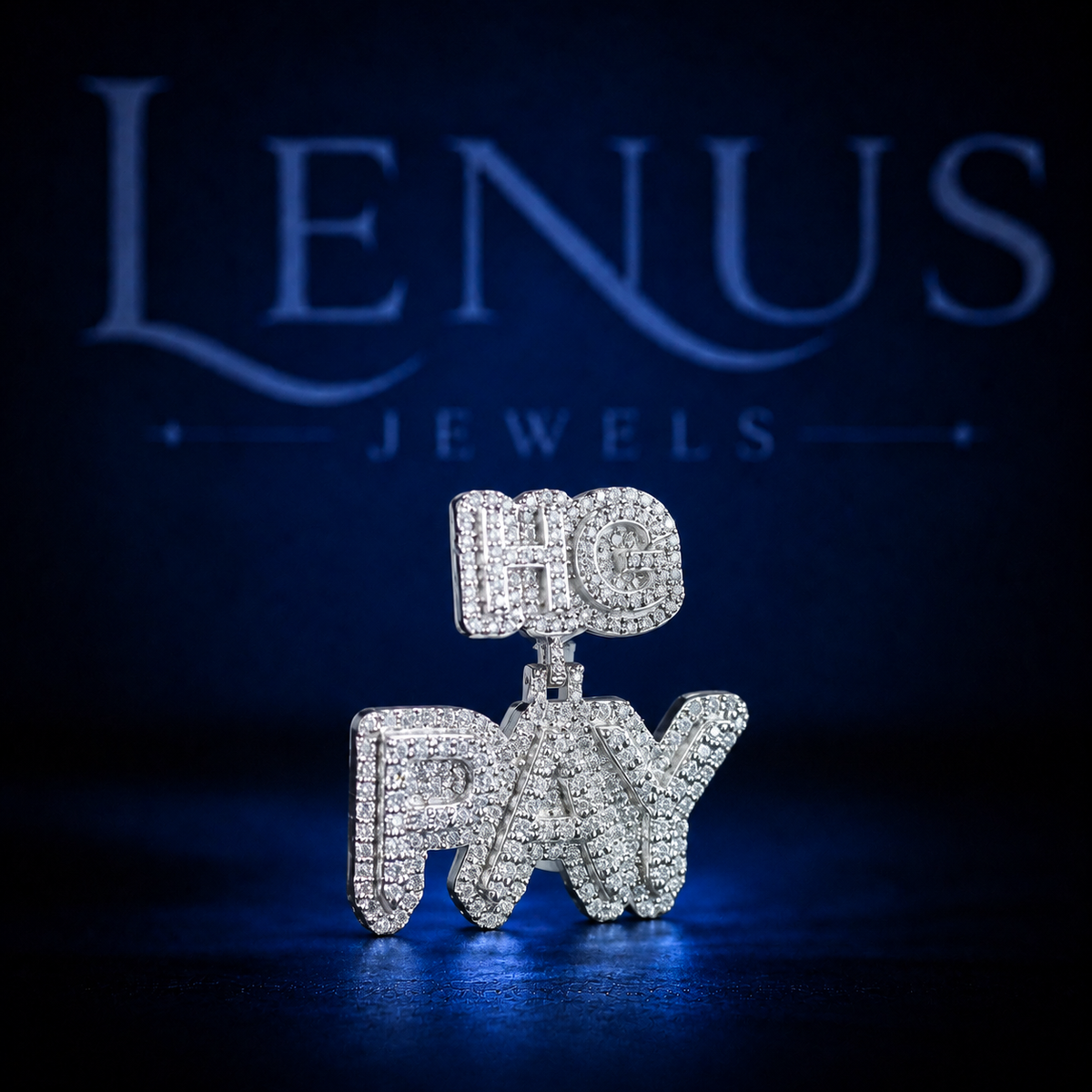 Custom HG PAY Iced Out Moissanite Pendant – 925 Sterling Silver VVS Diamond Tester Pass Double Layer Hip Hop Jewelry