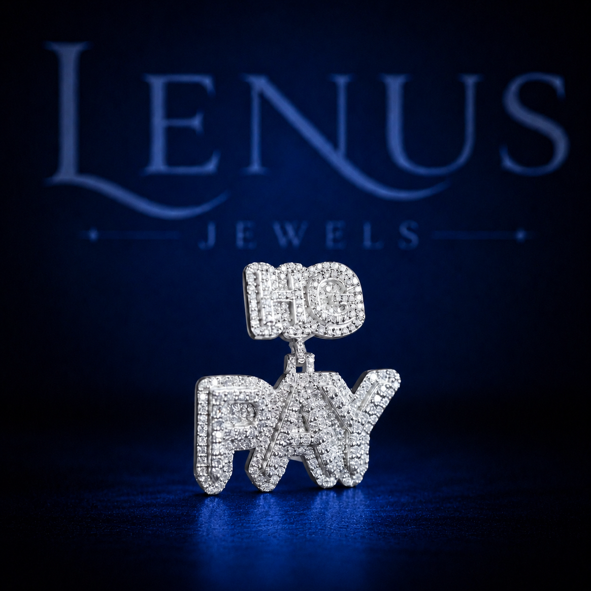 Custom HG PAY Iced Out Moissanite Pendant – 925 Sterling Silver VVS Diamond Tester Pass Double Layer Hip Hop Jewelry