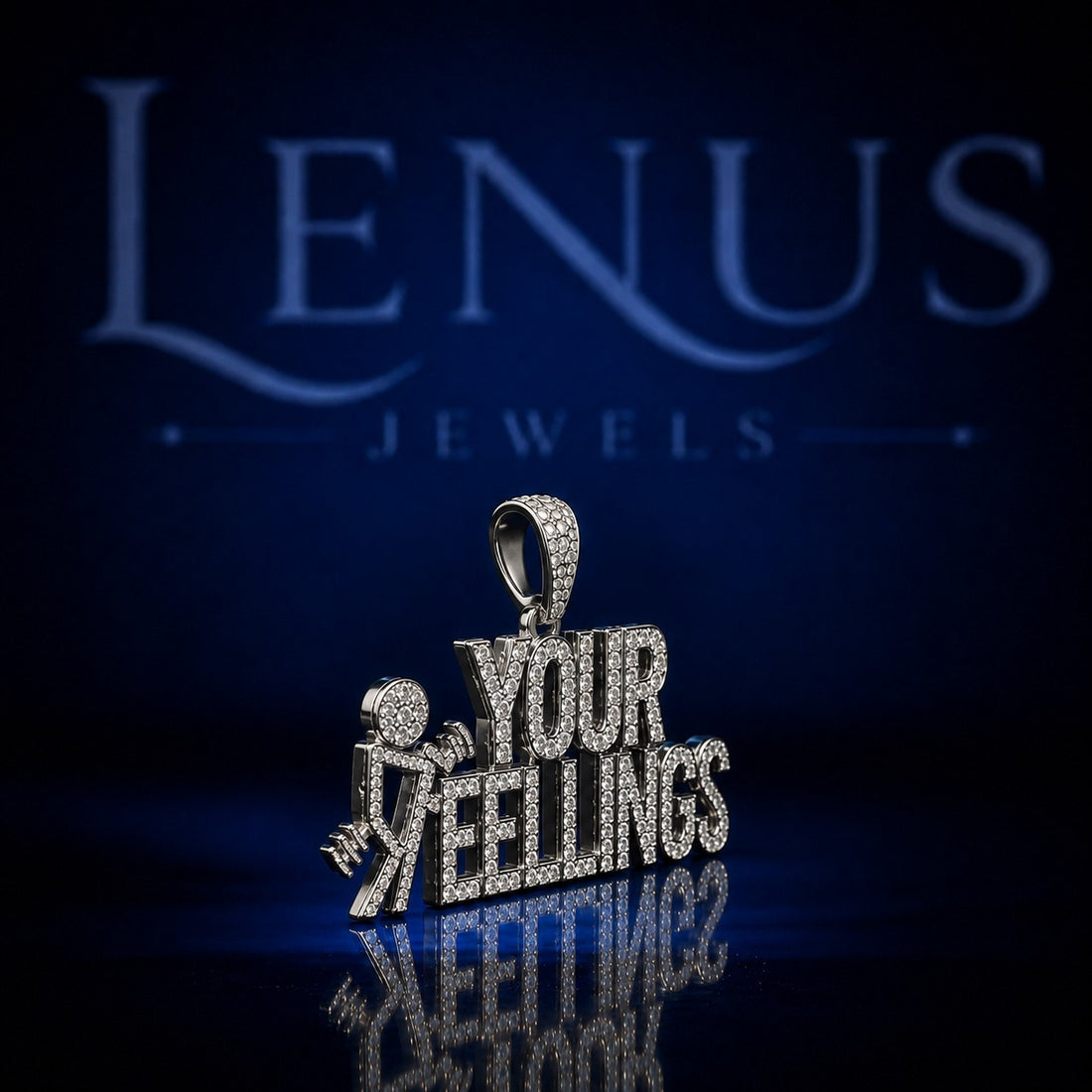 YOUR FEELINGS Iced Out Moissanite Pendant – VVS Diamond Tester 925 Sterling Silver Hip Hop Statement Necklace Charm Broken Heart Jewelry