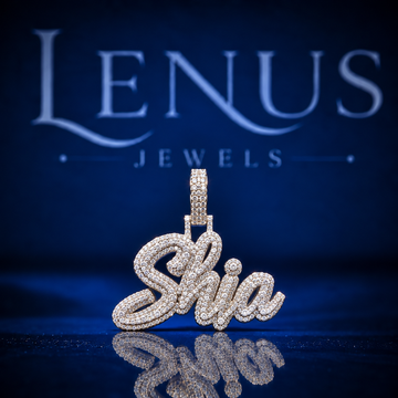 Custom Name Moissanite Pendant – VVS 925 Sterling Silver Iced Out Script Name Hip Hop Personalized Pendant for Men & Women