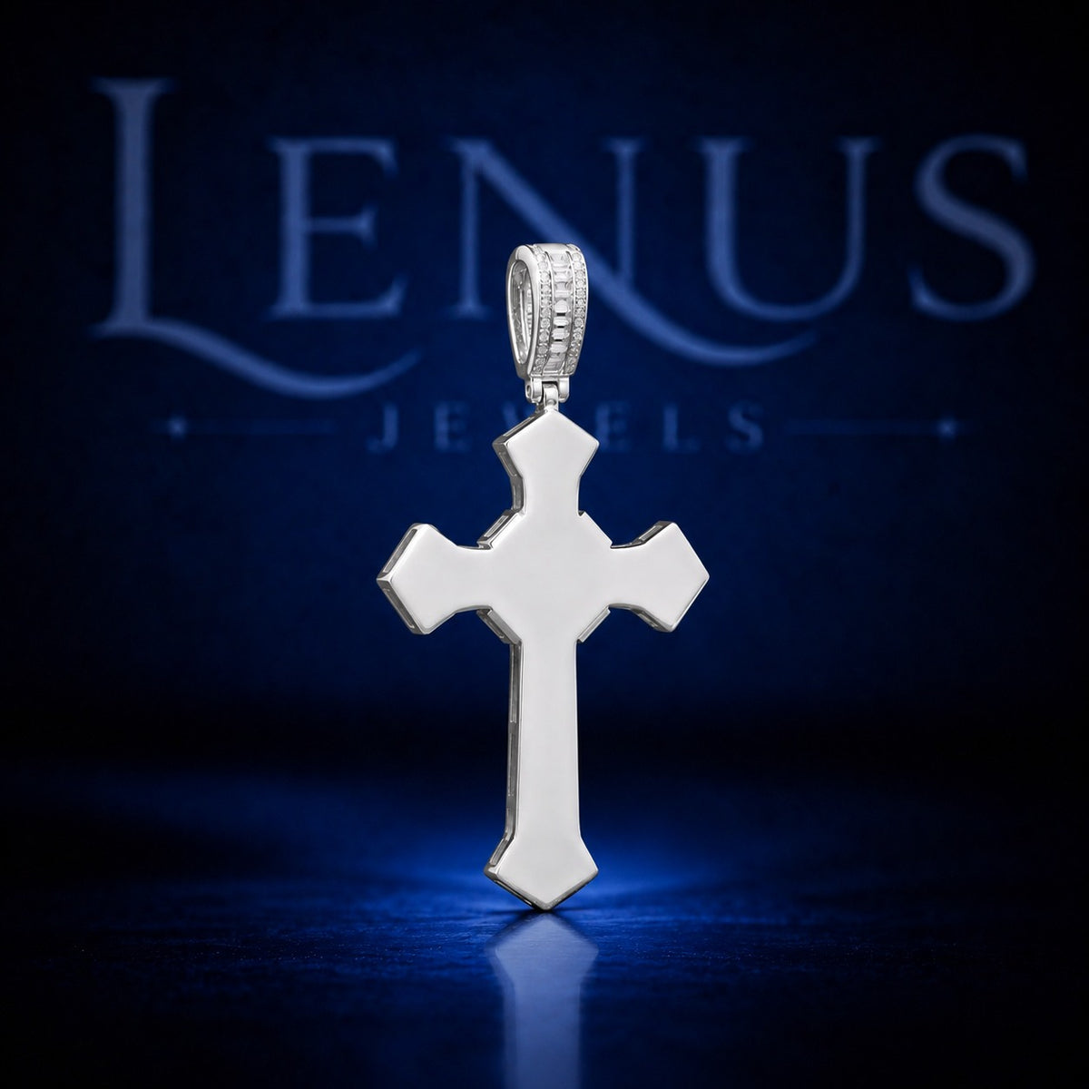 Iced Out Moissanite Baguette Cross Pendant – 925 Sterling Silver VVS Diamond Tester Pass Gothic Hip Hop Christian Jewelry