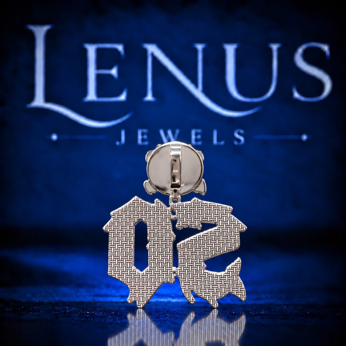 Iced Out SD 22 Moissanite Pendant – VVS 925 Sterling Silver San Diego Style Gothic Letter Hip Hop Pendant for Men