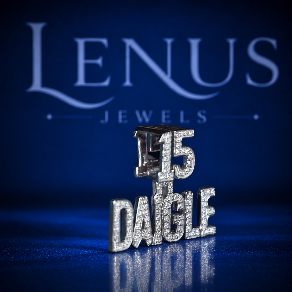 Custom 15 DAIGLE Iced Out Moissanite Pendant – VVS D Color 925 Sterling Silver Personalized Name & Number Hip Hop Jewelry Necklace Charm