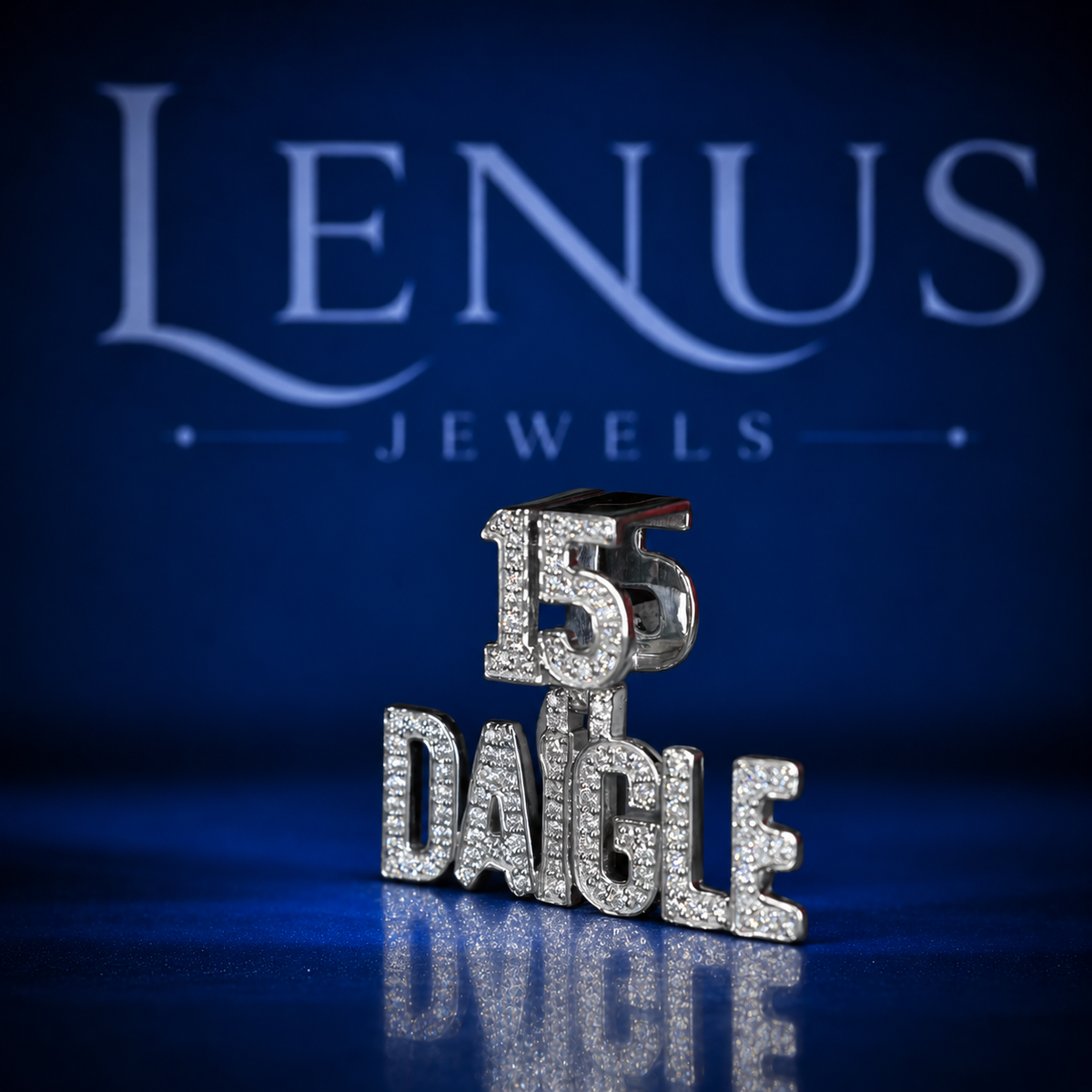 Custom 15 DAIGLE Iced Out Moissanite Pendant – VVS D Color 925 Sterling Silver Personalized Name & Number Hip Hop Jewelry Necklace Charm