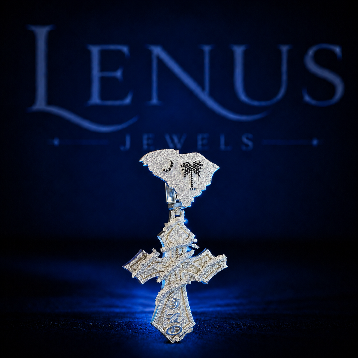 Iced Out Gothic Cross Moissanite Pendant – 925 Sterling Silver VVS Skull Dove Design 3D Hip Hop Religious Statement Jewelry