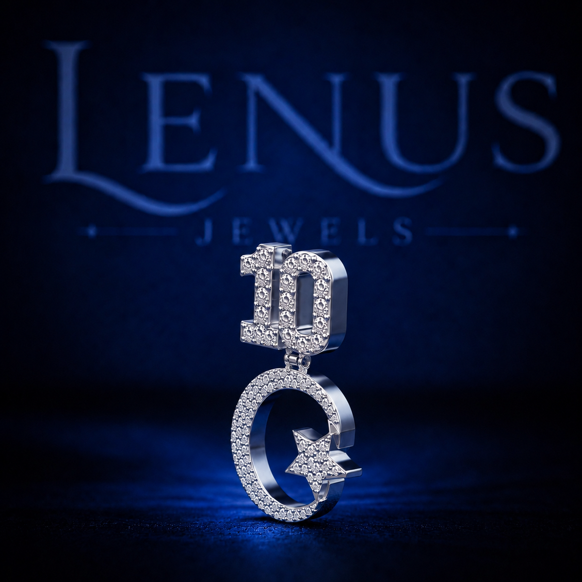 10 Moon Star Iced Out VVS Moissanite Pendant – 925 Sterling Silver Crescent Moon Hip Hop Jewelry