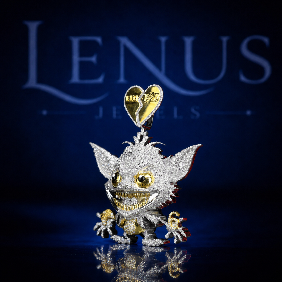 Iced Out Monster Pendant – VVS Moissanite 925 Sterling Silver 3D Cartoon Hip Hop Jewelry