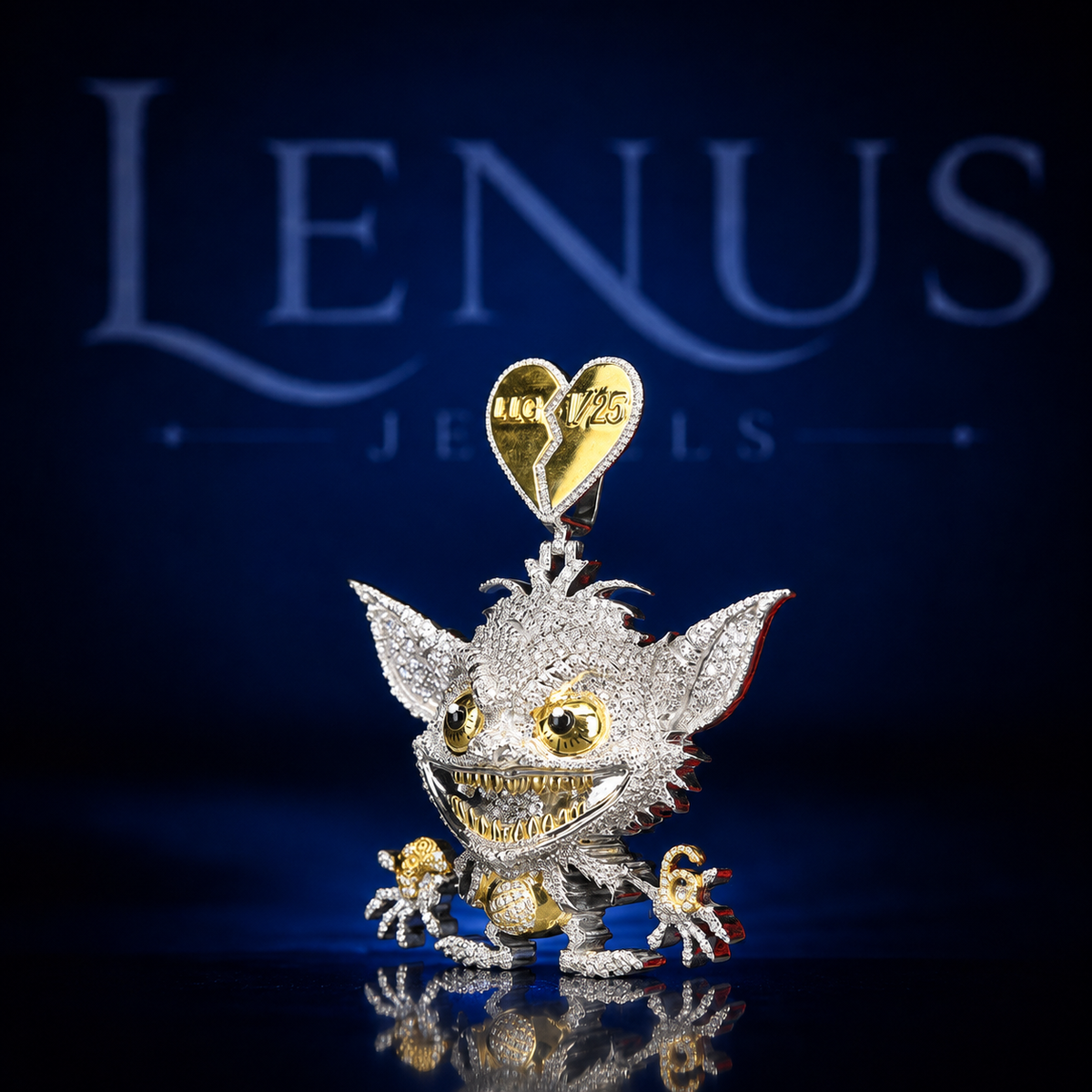 Iced Out Monster Pendant – VVS Moissanite 925 Sterling Silver 3D Cartoon Hip Hop Jewelry