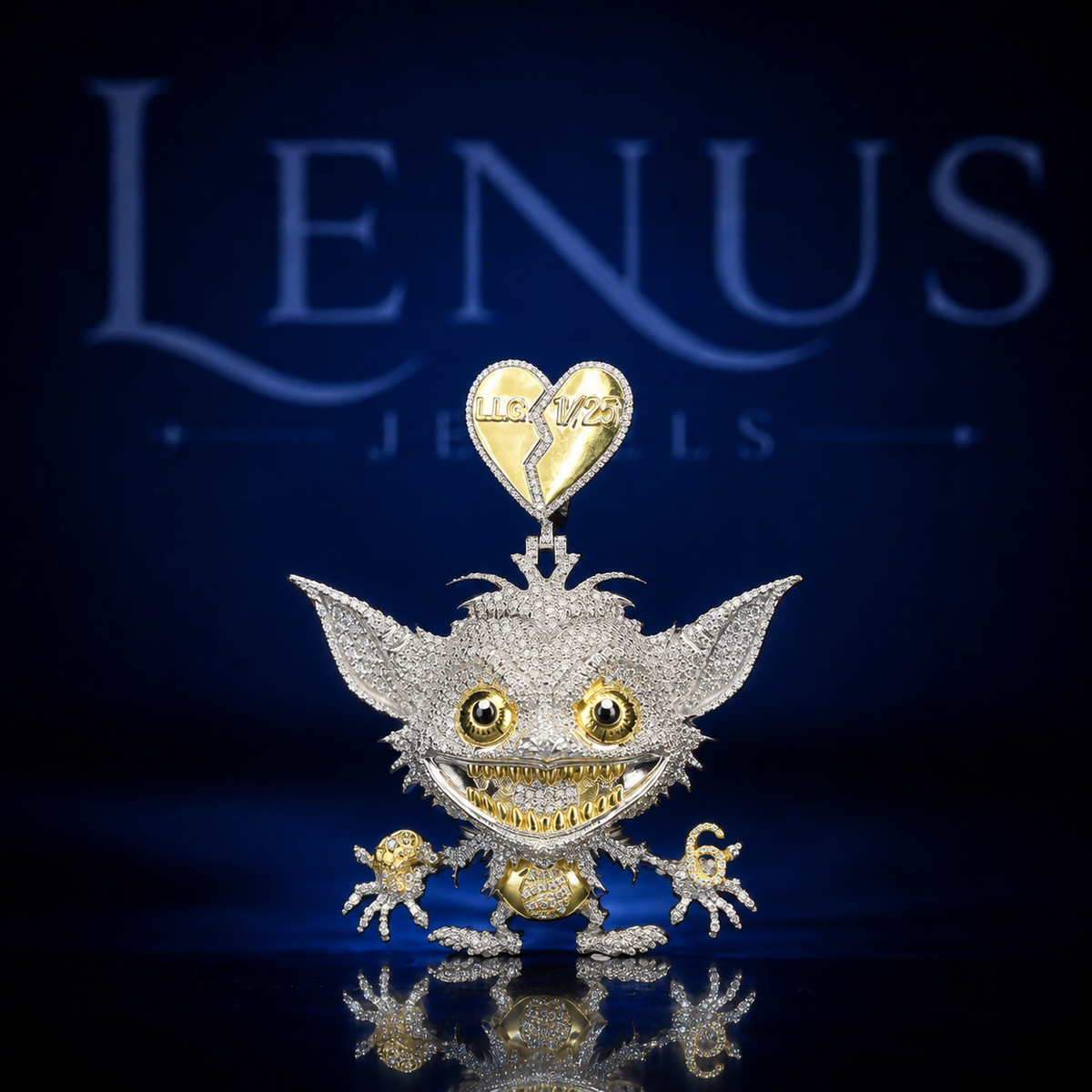 Iced Out Monster Pendant – VVS Moissanite 925 Sterling Silver 3D Cartoon Hip Hop Jewelry