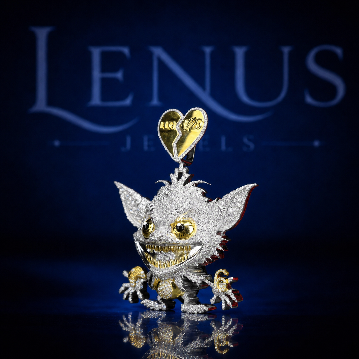 Iced Out Monster Pendant – VVS Moissanite 925 Sterling Silver 3D Cartoon Hip Hop Jewelry