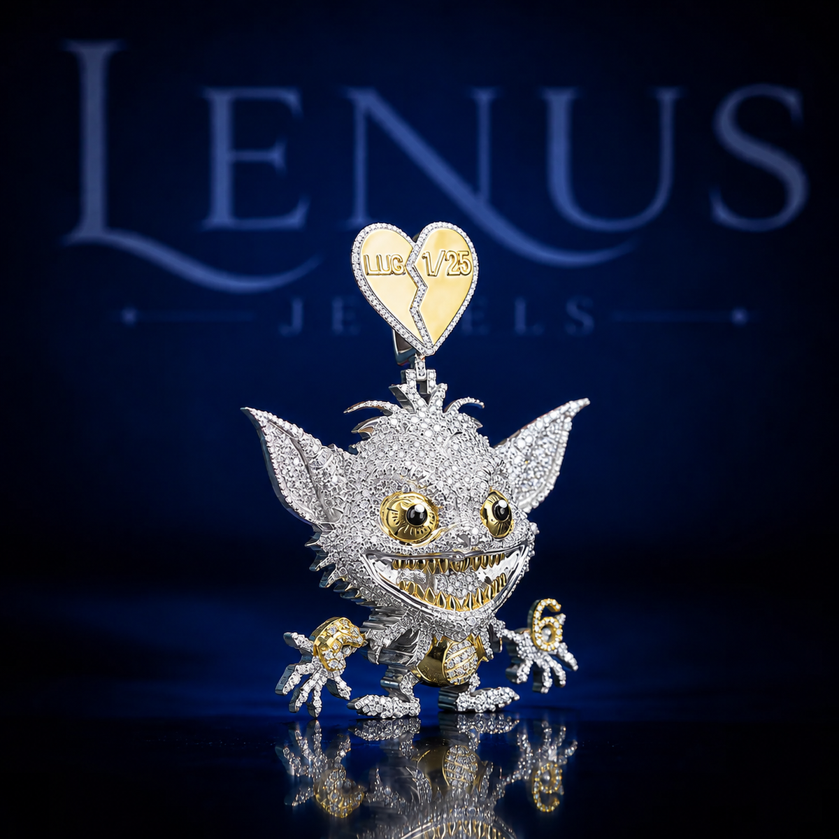 Iced Out Monster Pendant – VVS Moissanite 925 Sterling Silver 3D Cartoon Hip Hop Jewelry