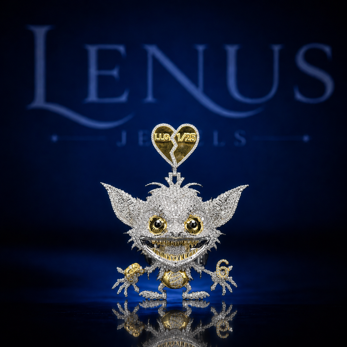 Iced Out Monster Pendant – VVS Moissanite 925 Sterling Silver 3D Cartoon Hip Hop Jewelry