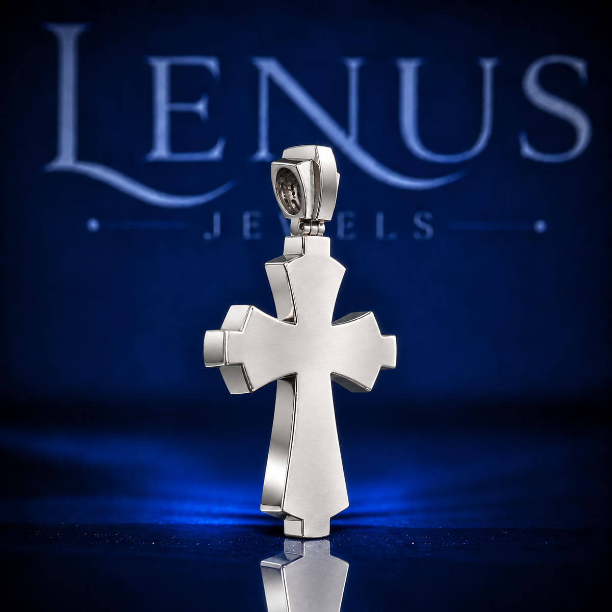 Iced Out Cross Moissanite Pendant – VVS 925 Sterling Silver Layered Geometric Christian Hip Hop Cross Pendant for Men & Women