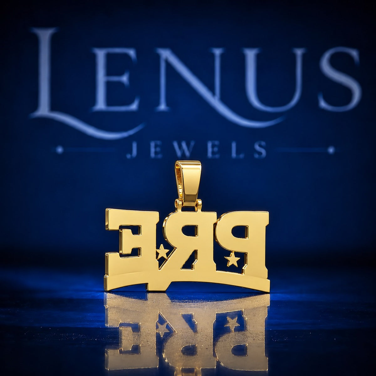 Custom PRE Paper Route Empire Iced Out Moissanite Pendant – VVS D Color 925 Sterling Silver, Hip Hop Logo Pendant, Gold Tone Jewelry