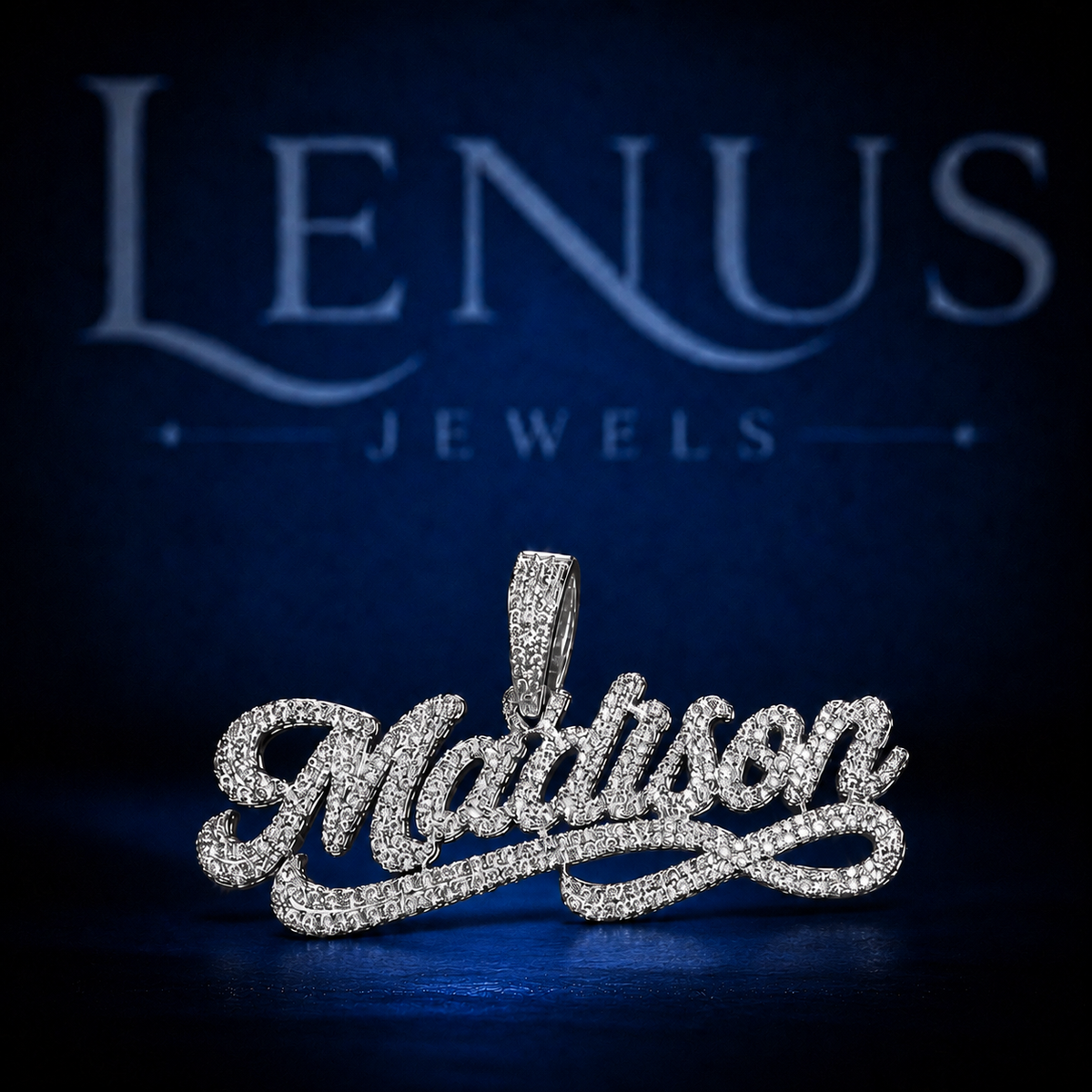 Custom Iced Out Moissanite Name Pendant – 925 Sterling Silver VVS Diamond Tester Pass Script Hip Hop Jewelry