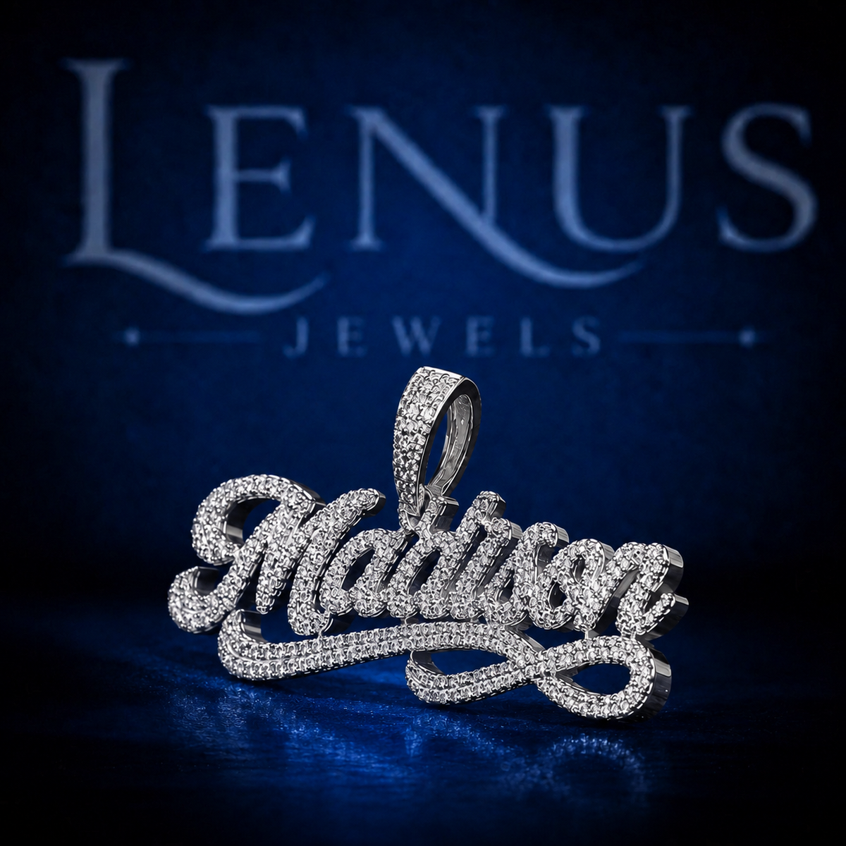 Custom Iced Out Moissanite Name Pendant – 925 Sterling Silver VVS Diamond Tester Pass Script Hip Hop Jewelry