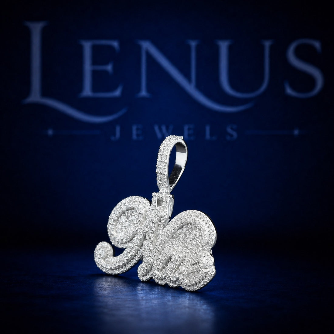 Custom Iced Out Script Name Pendant – VVS Moissanite 925 Sterling Silver Personalized Hip Hop Necklace Jewelry Diamond Tester Pass