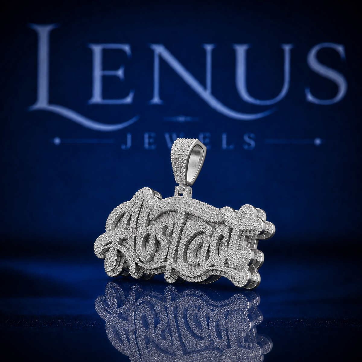 Iced Out Ray Graffiti Name Pendant VVS Moissanite 925 Sterling Silver Custom 3D Script Letter Hip Hop Necklace Personalized Jewelry Gift