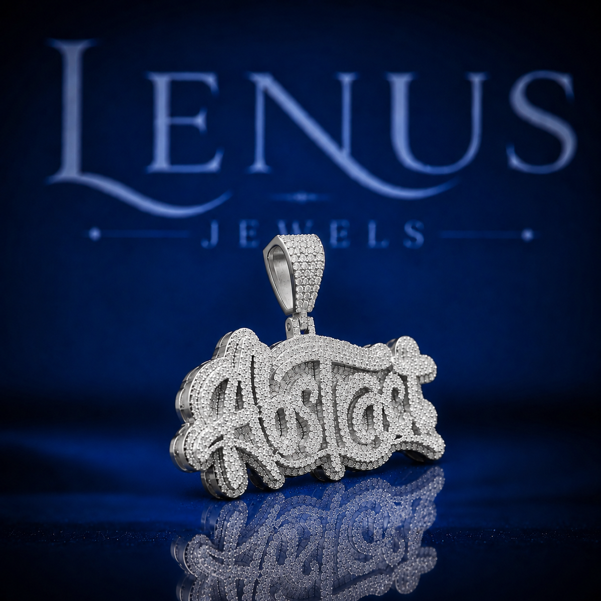 Iced Out Ray Graffiti Name Pendant VVS Moissanite 925 Sterling Silver Custom 3D Script Letter Hip Hop Necklace Personalized Jewelry Gift