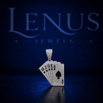 Iced Out Ace of Spades Playing Cards Moissanite Pendant VVS 925 Sterling Silver Casino Poker Hip Hop Jewelry for Men