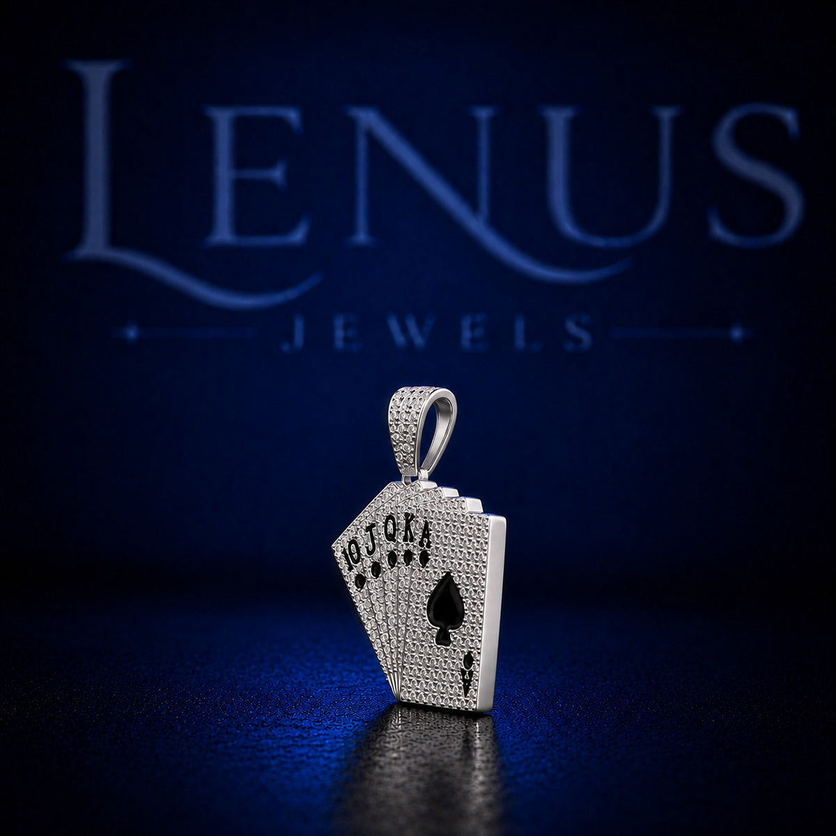 Iced Out Ace of Spades Playing Cards Moissanite Pendant VVS 925 Sterling Silver Casino Poker Hip Hop Jewelry for Men