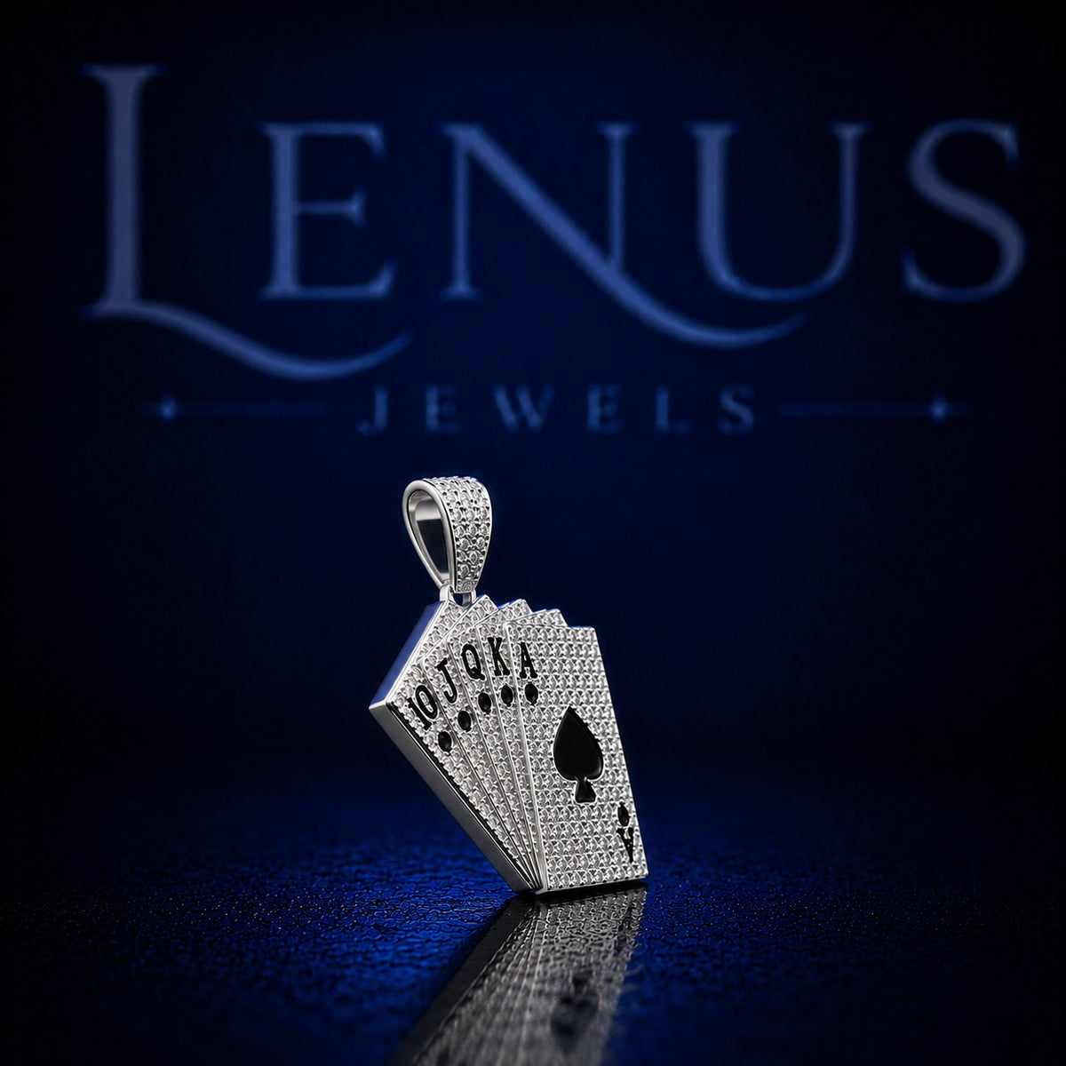 Iced Out Ace of Spades Playing Cards Moissanite Pendant VVS 925 Sterling Silver Casino Poker Hip Hop Jewelry for Men