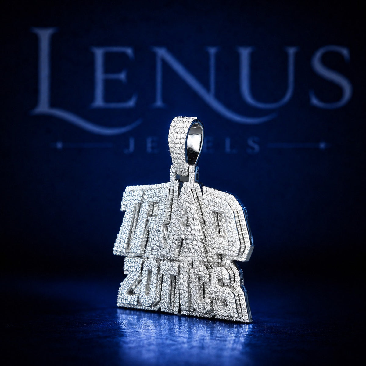 Custom Trap Zties Iced Out Moissanite Pendant – 925 Sterling Silver VVS 3D Double Layer Hip Hop Jewelry Diamond Tester Pass