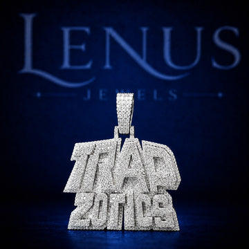 Custom Trap Zties Iced Out Moissanite Pendant – 925 Sterling Silver VVS 3D Double Layer Hip Hop Jewelry Diamond Tester Pass