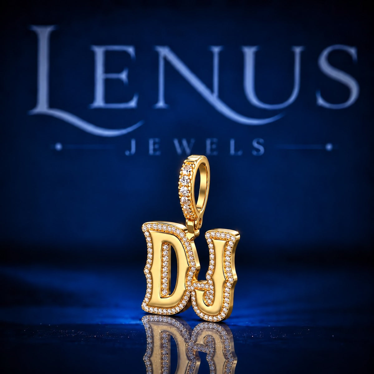 Custom DJ Name Pendant – VVS Moissanite Iced Out 925 Sterling Silver Personalized Hip Hop Letter Pendant, Gold Finish Jewelry