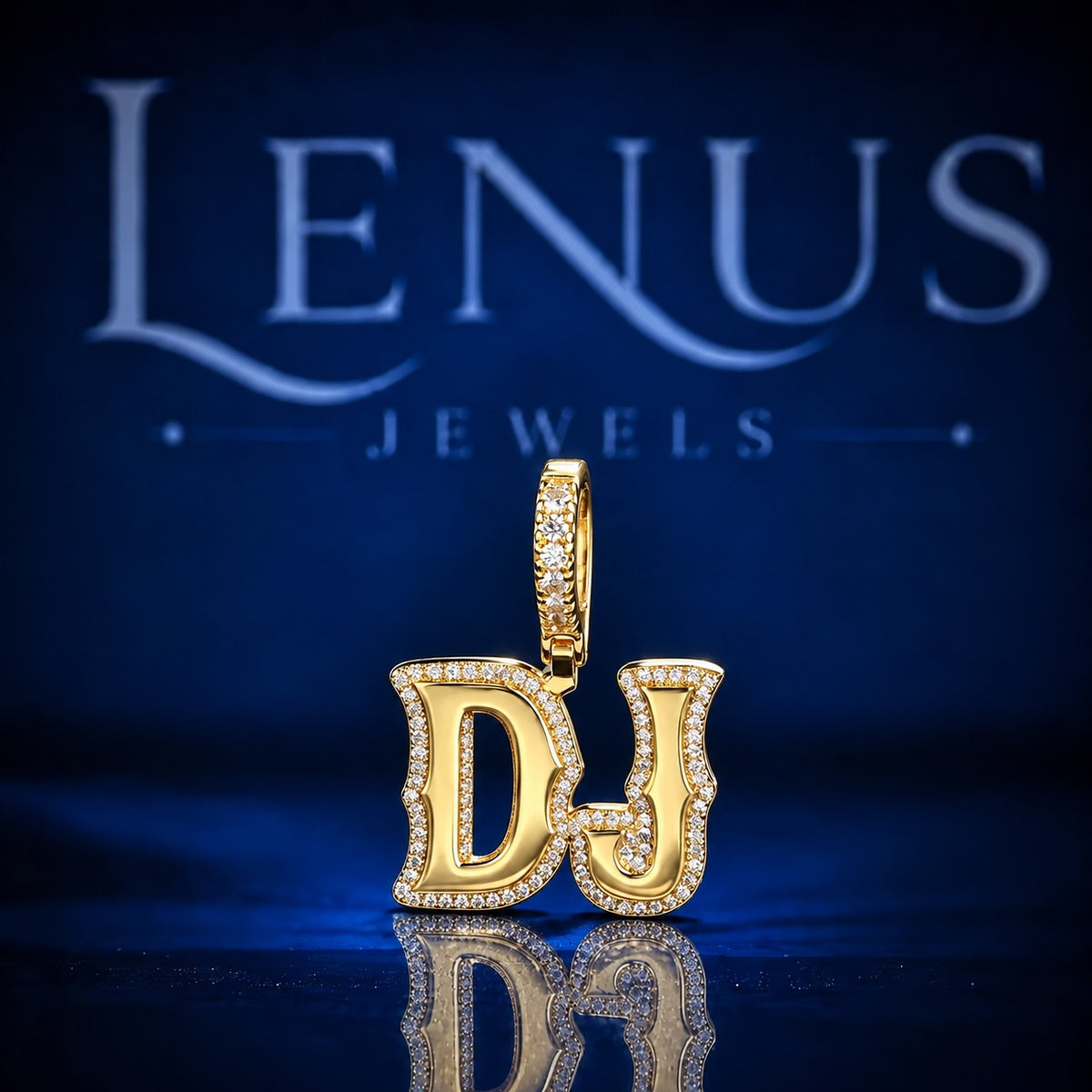 Custom DJ Name Pendant – VVS Moissanite Iced Out 925 Sterling Silver Personalized Hip Hop Letter Pendant, Gold Finish Jewelry