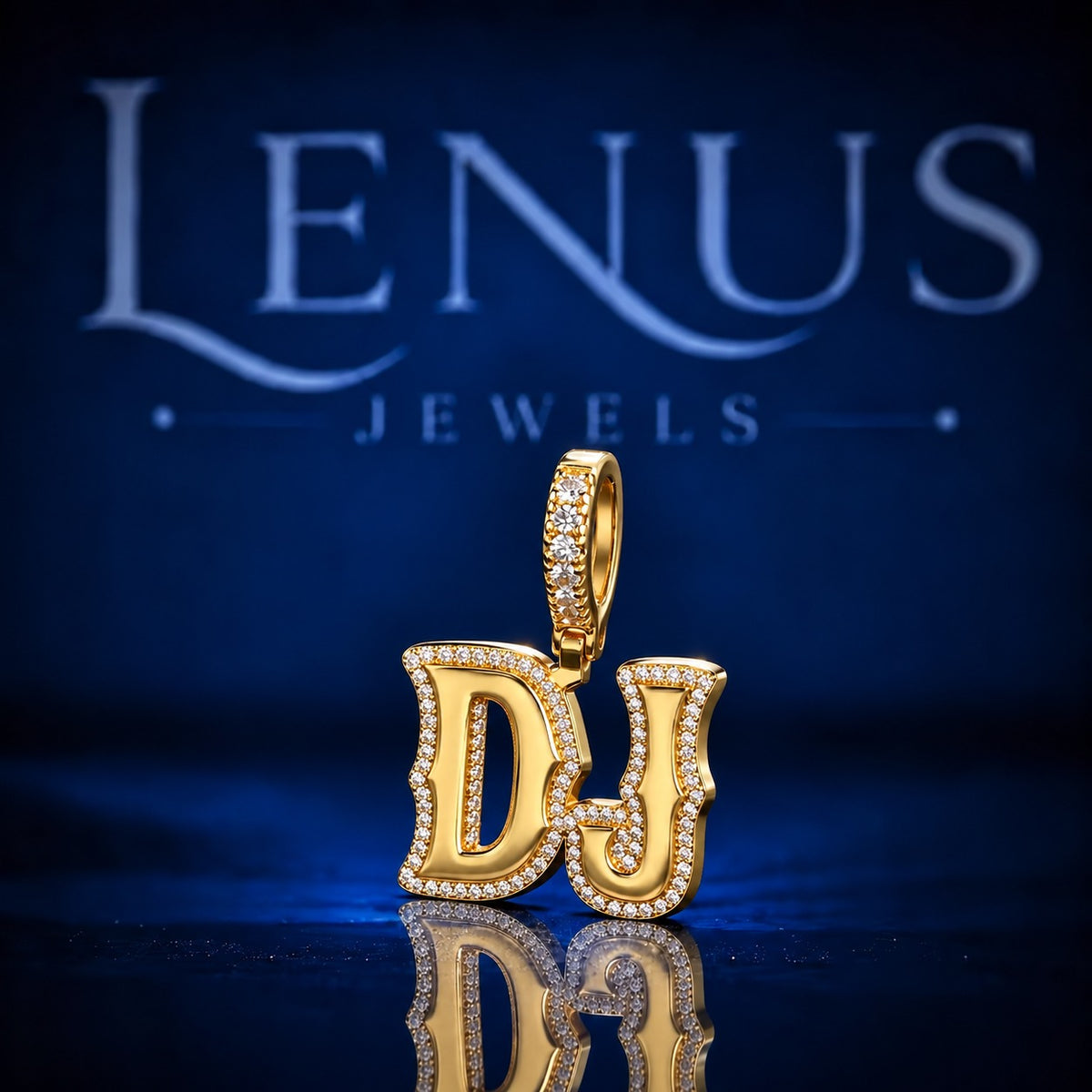 Custom DJ Name Pendant – VVS Moissanite Iced Out 925 Sterling Silver Personalized Hip Hop Letter Pendant, Gold Finish Jewelry