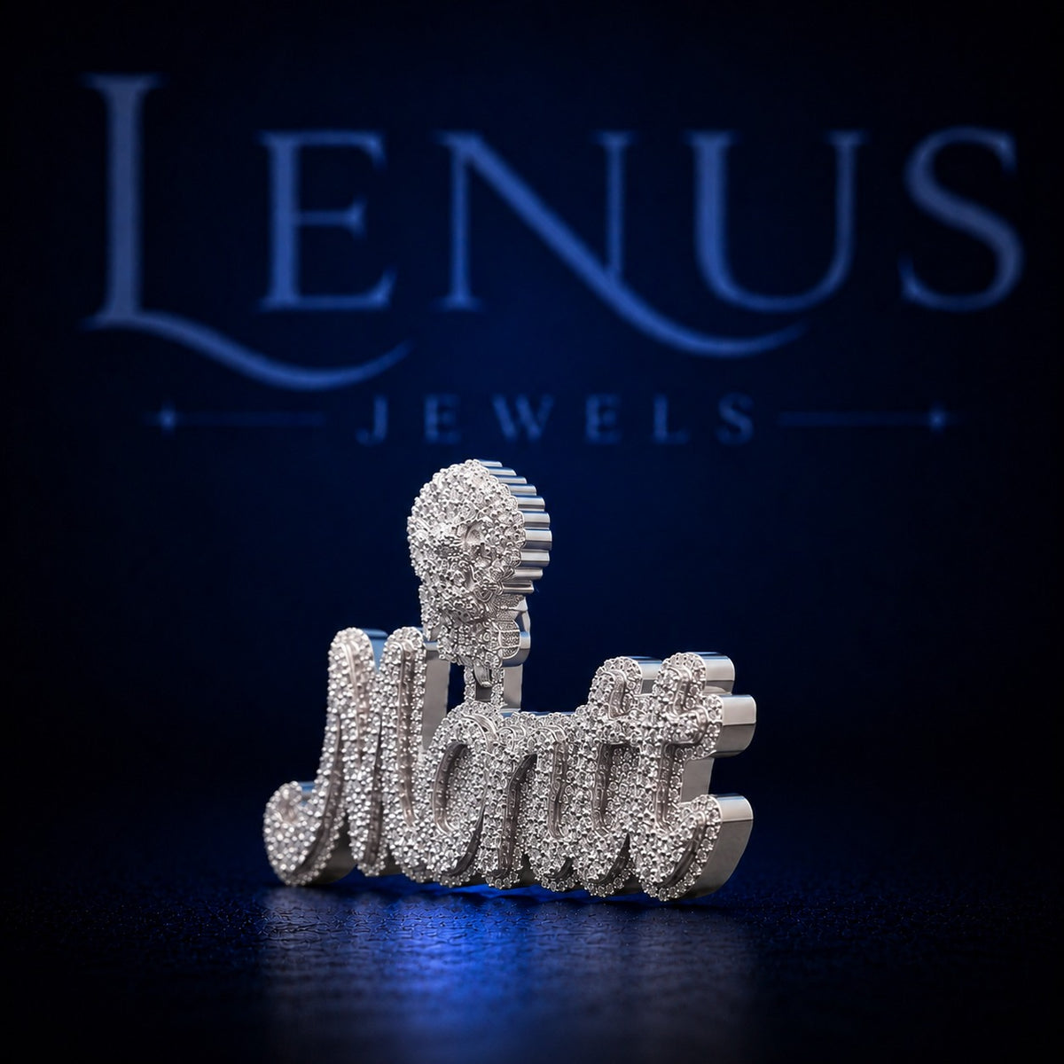 Custom Iced Out VVS Moissanite Name Pendant – 925 Sterling Silver Cursive Script Letter Necklace Charm, Diamond Tester Pass, Hip Hop Jewelry
