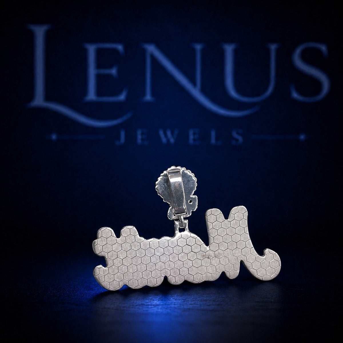 Custom Iced Out VVS Moissanite Name Pendant – 925 Sterling Silver Cursive Script Letter Necklace Charm, Diamond Tester Pass, Hip Hop Jewelry