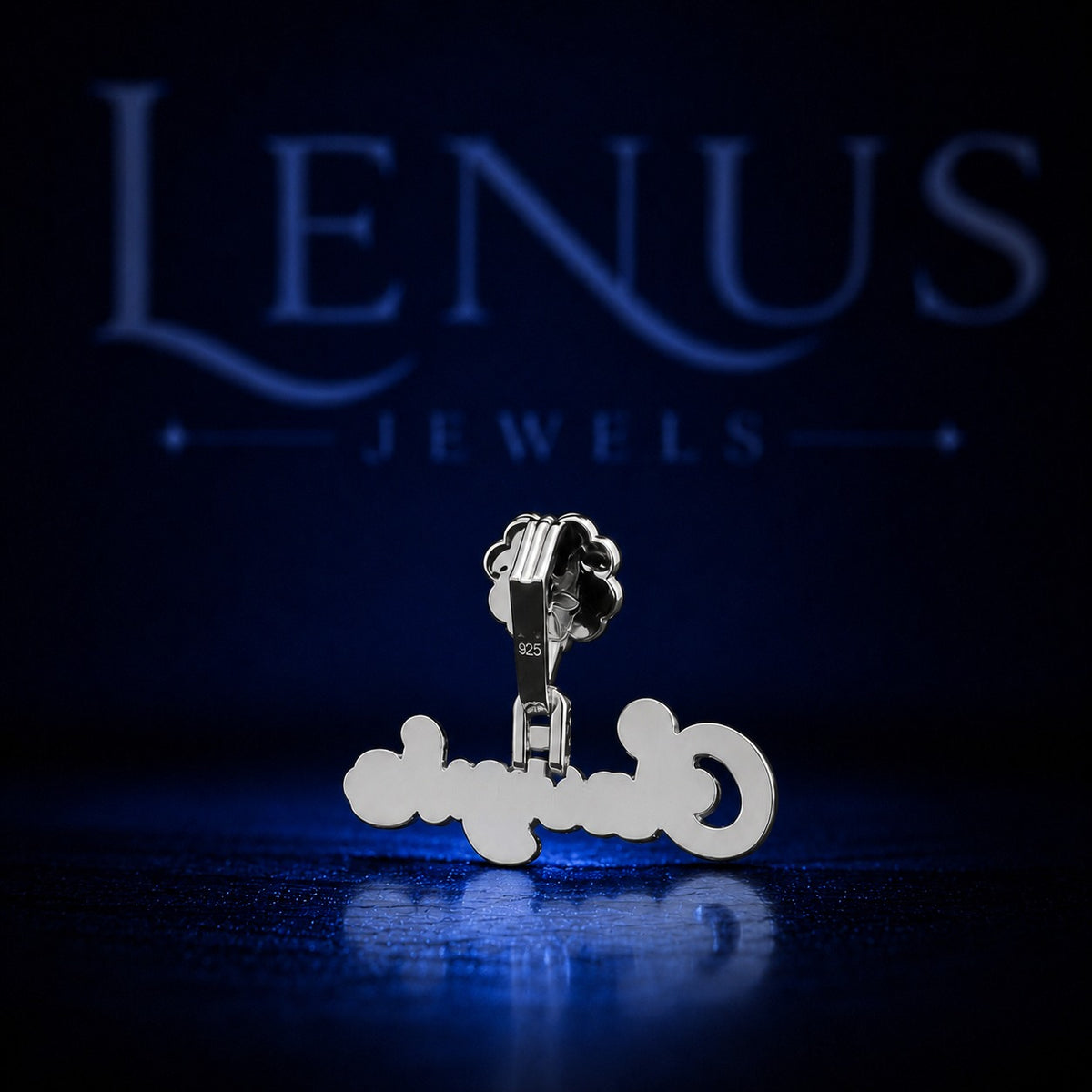 Custom Iced Out Moissanite Script Name Pendant – 925 Sterling Silver VVS Diamond Tester Pass Floral Bail Hip Hop Jewelry