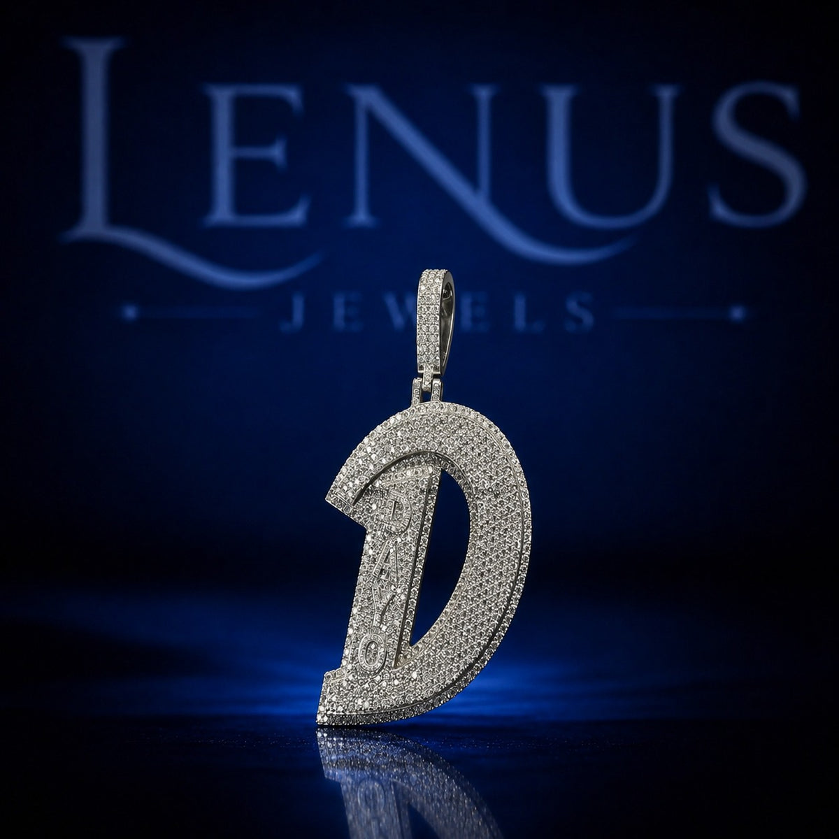 Custom Letter D Iced Out Moissanite Pendant – 925 Sterling Silver VVS Diamond Tester Pass Hip Hop Initial Jewelry