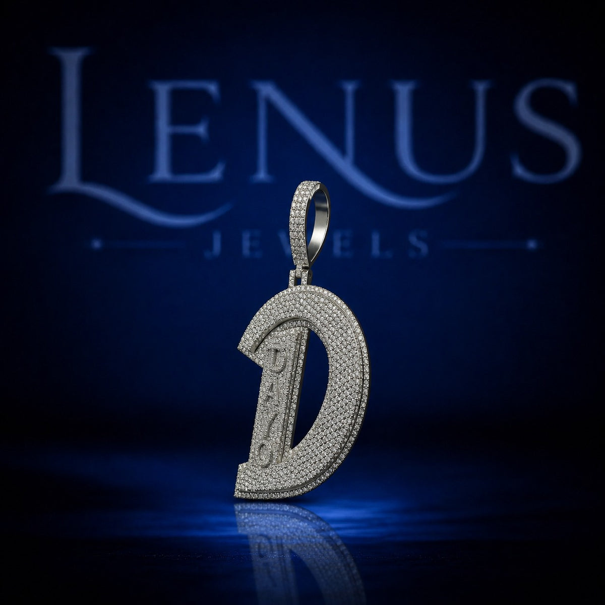 Custom Letter D Iced Out Moissanite Pendant – 925 Sterling Silver VVS Diamond Tester Pass Hip Hop Initial Jewelry