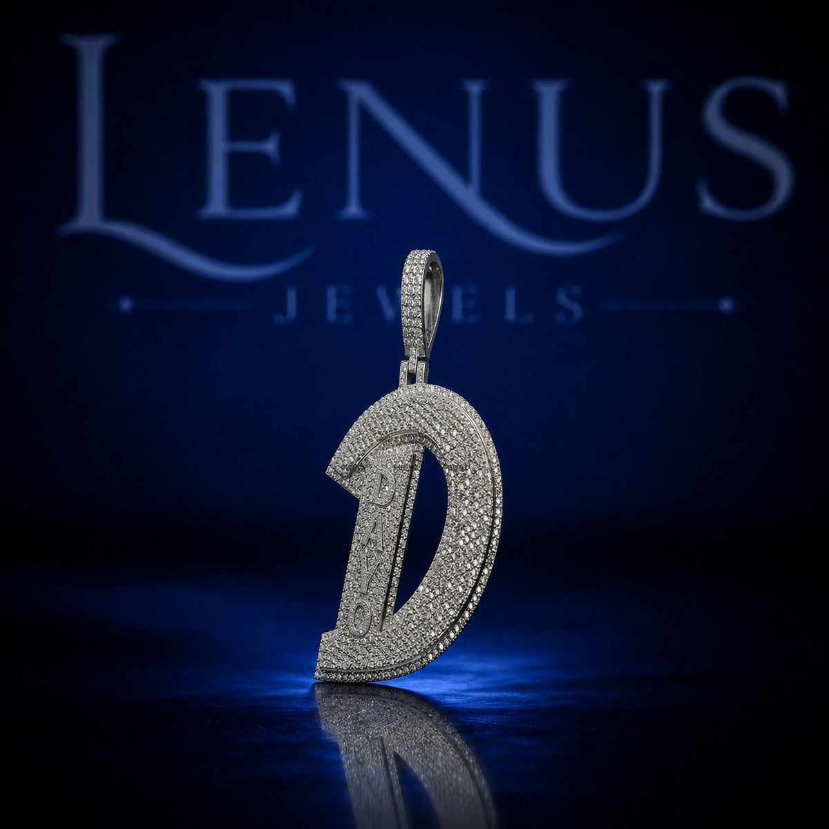 Custom Letter D Iced Out Moissanite Pendant – 925 Sterling Silver VVS Diamond Tester Pass Hip Hop Initial Jewelry