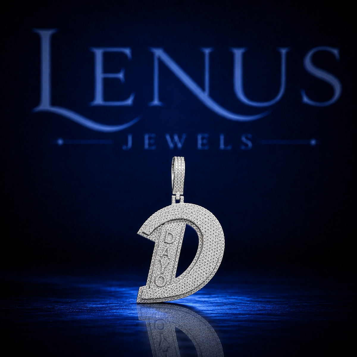 Custom Letter D Iced Out Moissanite Pendant – 925 Sterling Silver VVS Diamond Tester Pass Hip Hop Initial Jewelry