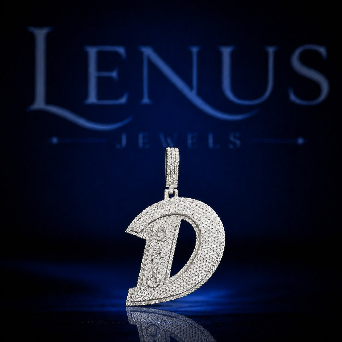 Custom Letter D Iced Out Moissanite Pendant – 925 Sterling Silver VVS Diamond Tester Pass Hip Hop Initial Jewelry
