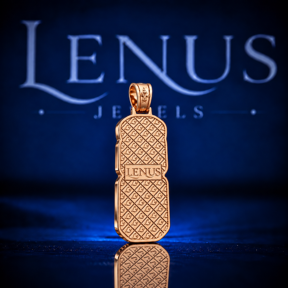 CEO Iced Out VVS Moissanite Pendant – 925 Sterling Silver Rose Gold Hip Hop Baguette Statement Pendant, Diamond Tester Pass